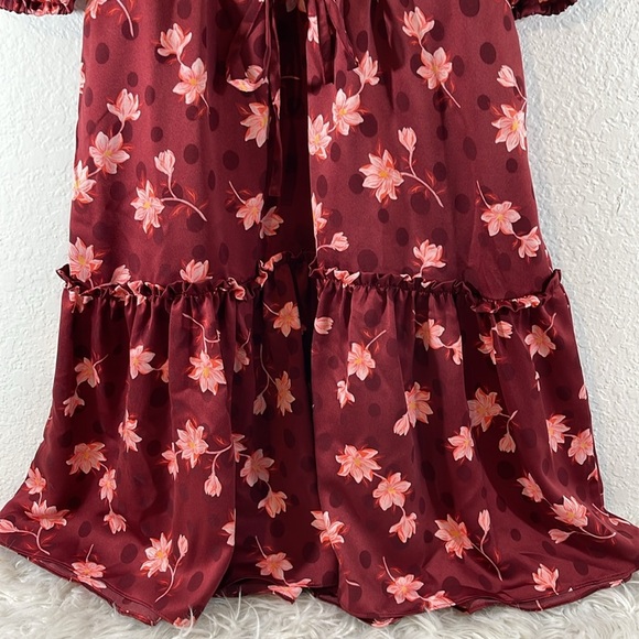 DRAPER JAMES Martina Popover Midi In Magnolia Dot Floral Size Medium - Picture 3 of 16